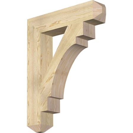 Ekena Millwork Merced Craftsman Rough Sawn Bracket, Douglas Fir, 6"W x 30"D x 38"H BKT06X30X38MRC04RDF